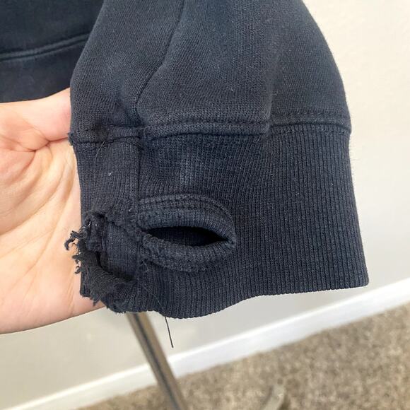 Vtg Y2k Billa Bong Sherpa Lined Surfer Grunge Hippie Thumb Hole ZIp Up Hoodie - Picture 15 of 16